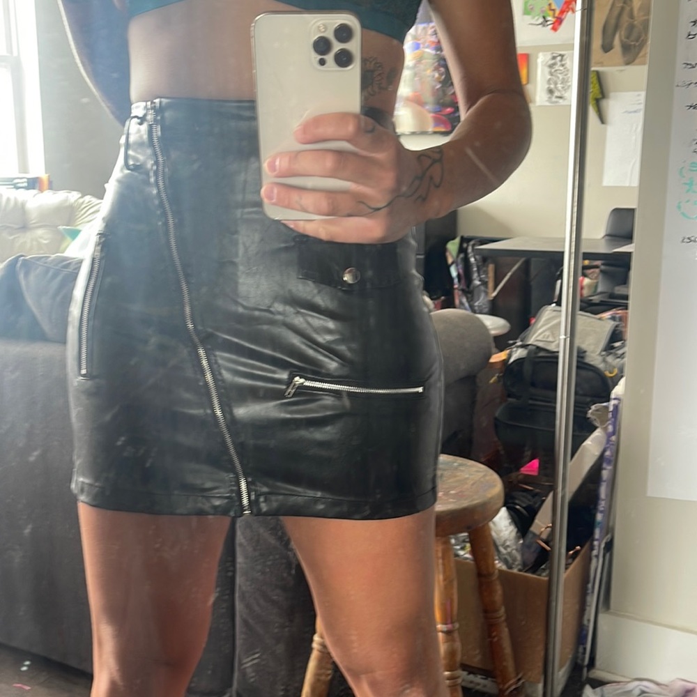 Short Leather Skirt
